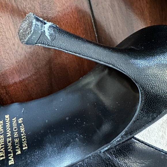 Vintage Black Leather White/Cream Suede w/Lace Detail Stiletto Boots - Picture 11 of 16